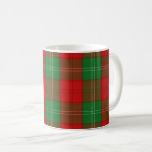 Klassischer Clan Lennox rot und grüner Tartan Kaffeetasse