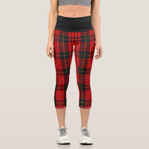 Klassischer Clan MacQueen-Tartan Plaid Capri Leggings