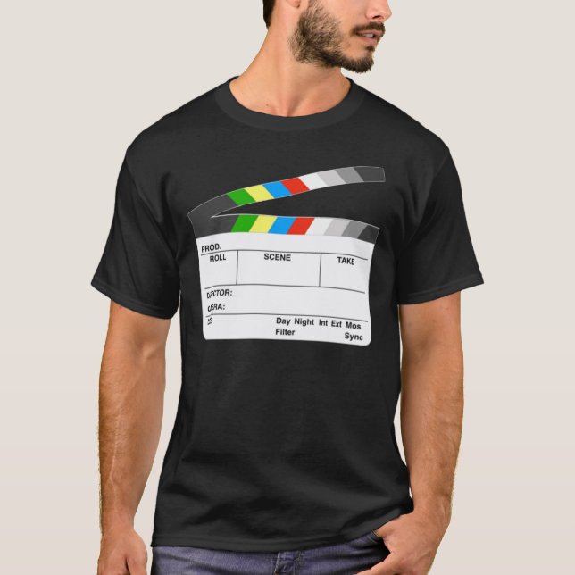 Klassischer Clapperboard-T - Shirt (Vorderseite)
