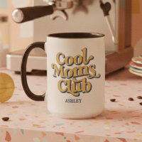 Klassischer Club der coolen Mütter Blau Gelb Vinta
