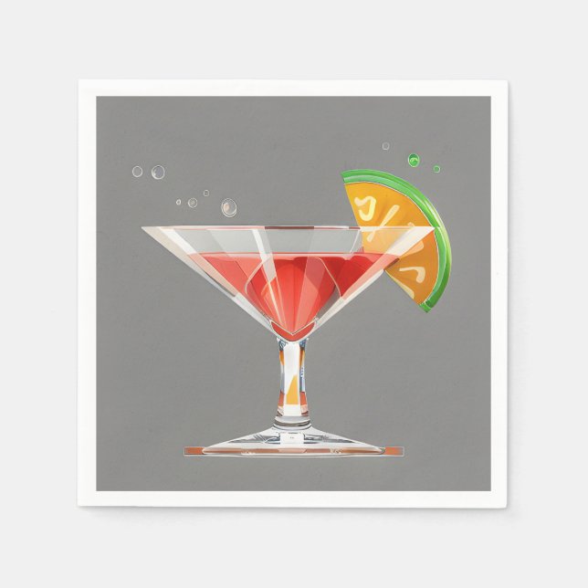 Klassischer Cocktail Serviette (Vorderseite)