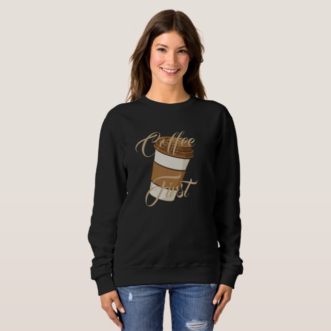 Klassischer Coffee Lover Cozy Hoodie (Vorne ganz)