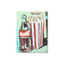 Klassischer Cola- und Popcorn-Kino-Snack-Stilllebe