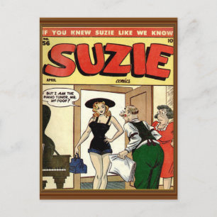 Klassischer Comic-Cover Vintage Suzie Postkarte