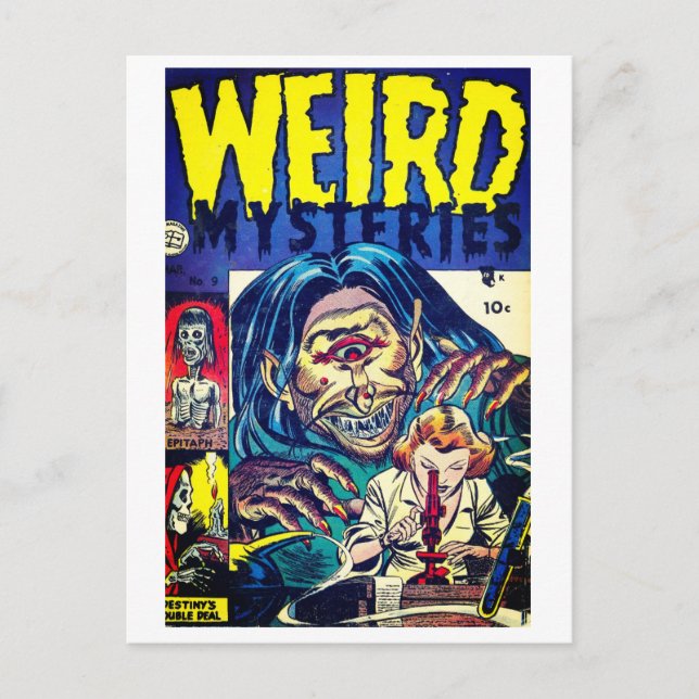 Klassischer Comic Postkarte (Vorderseite)