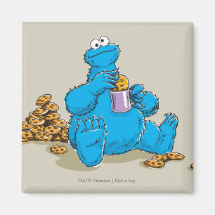 Klassischer Cookie-Monster, der Kekse isst Magnet