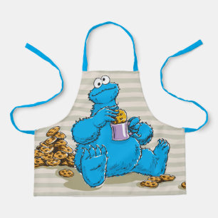 Klassischer Cookie-Monster, der Kekse isst Schürze