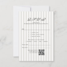 Klassischer Country Club Stripe QR Code Hochzeit R