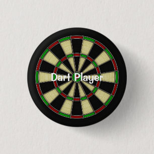 Klassischer Dartscheibe-Entwurf, Pfeile, Button