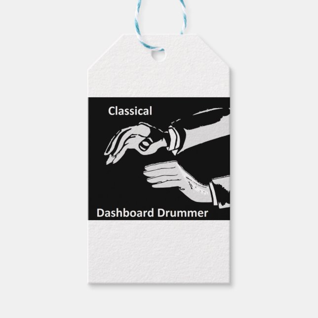 Klassischer Dashboard-Dashboard-Trommler Geschenkanhänger (Vorderseite)