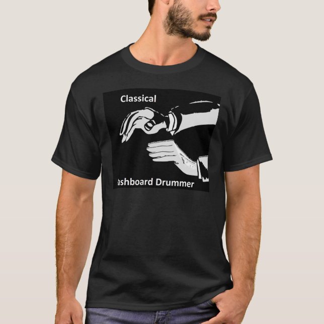 Klassischer Dashboard-Dashboard-Trommler T-Shirt (Vorderseite)