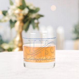 Klassischer Dekorationsbrief H Whiskyglas