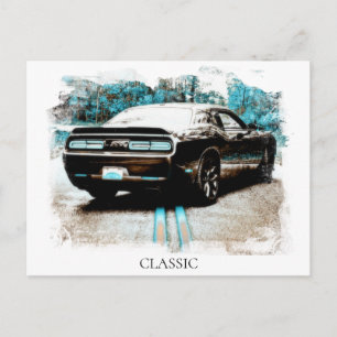 *~* Klassischer Digital-NIR-Muscle-Car Postkarte