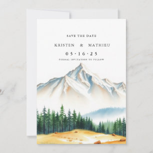 Klassischer digitaler Berg Save The Date