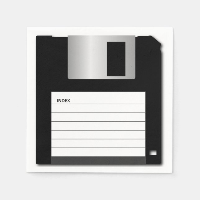 Klassischer Diskettenlaufwerk-Computerfreak Serviette (Vorderseite)