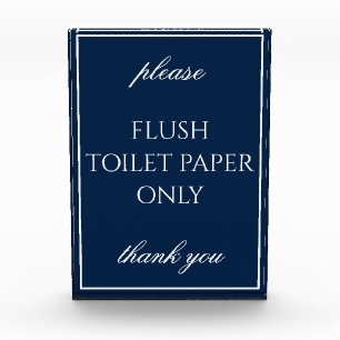 Klassischer, dunkelblauer Bade-Septikblock Fotoblock