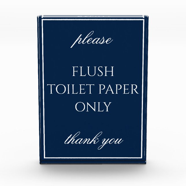 Klassischer, dunkelblauer Bade-Septikblock Fotoblock (Vorderseite)