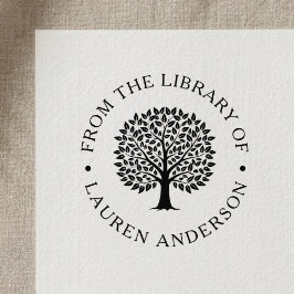Klassischer Eichbaum aus der Bibliothek von Exlibr Permastempel
