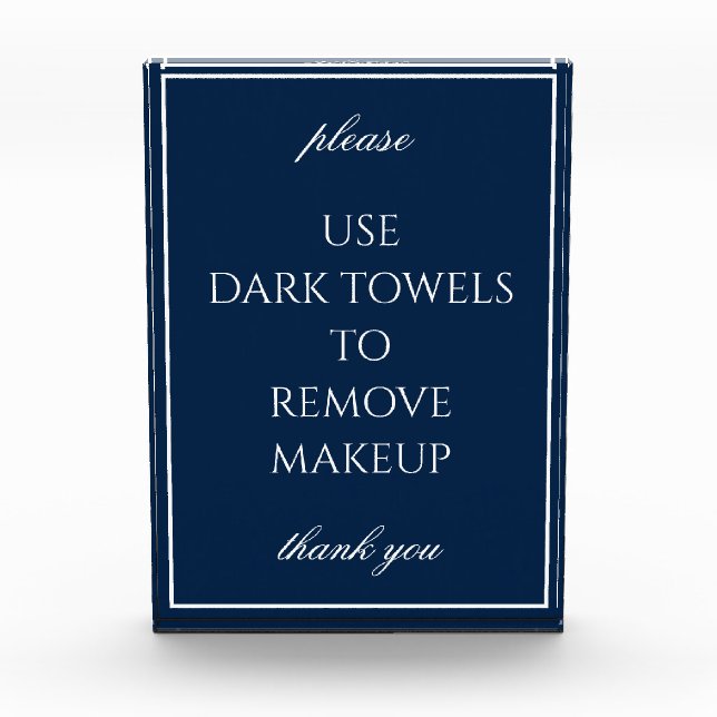 Klassischer einfacher blauer Badezimmervorraum Mak Fotoblock (Vorderseite)