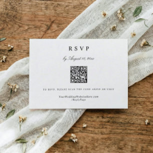 Klassischer Einfacher Moderner Eleganter Hochzeits RSVP Karte