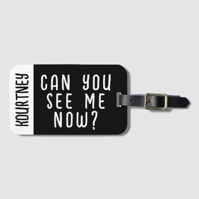 Klassischer Einfaches Individuelle Name Modernes k Gepäckanhänger (Vorderseite (Horizontal))