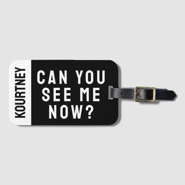 Klassischer Einfaches Individuelle Name Modernes k Gepäckanhänger (Vorderseite (Horizontal))