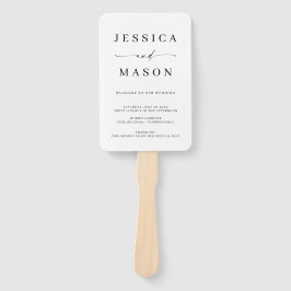 Klassischer Elegance Wedding Program Fan Fächer