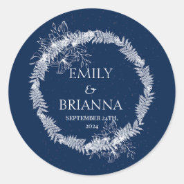 Klassischer Elegant, formaler Name der Marine Runder Aufkleber