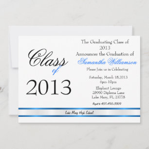 Klassischer Eleganter Abschluss Annoucement/Einlad Einladung