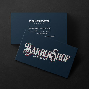 Klassischer Eleganter Herrenfriseur Friseursalon H Visitenkarte