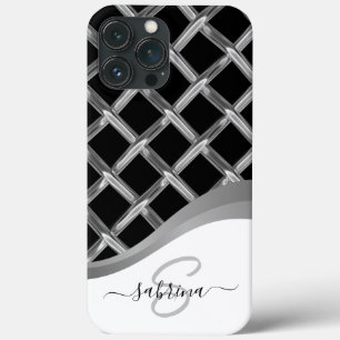Klassischer eleganter Name für Schwarz- und Silber Case-Mate iPhone Hülle