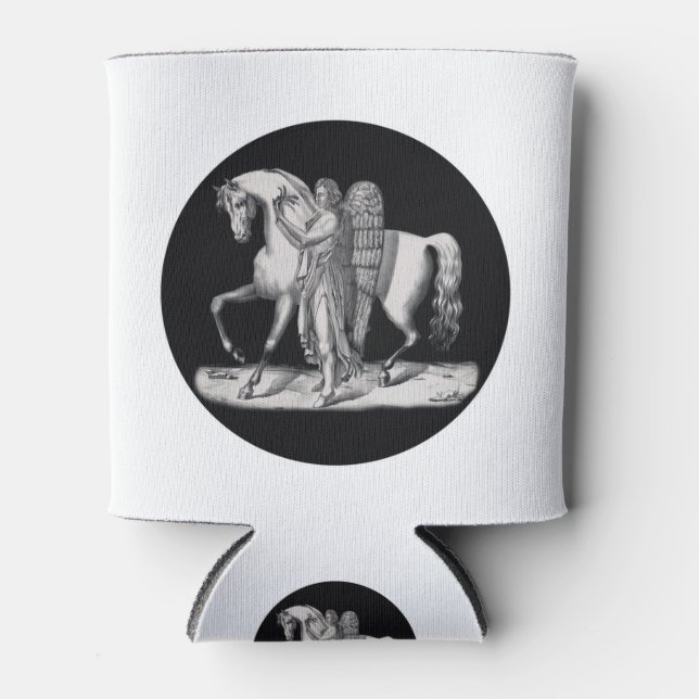 Klassischer Engel neben dem majestätischen Pferd Dosenkühler (Vorderseite)