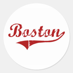 Klassischer Entwurf Bostons Massachusetts Runder Aufkleber