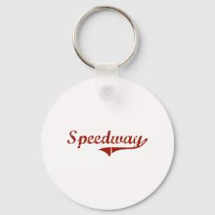 Klassischer Entwurf Speedway-Indianas Schlüsselanhänger