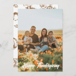 Klassischer Erntedank Vintages Foto Rustikal Feiertagskarte