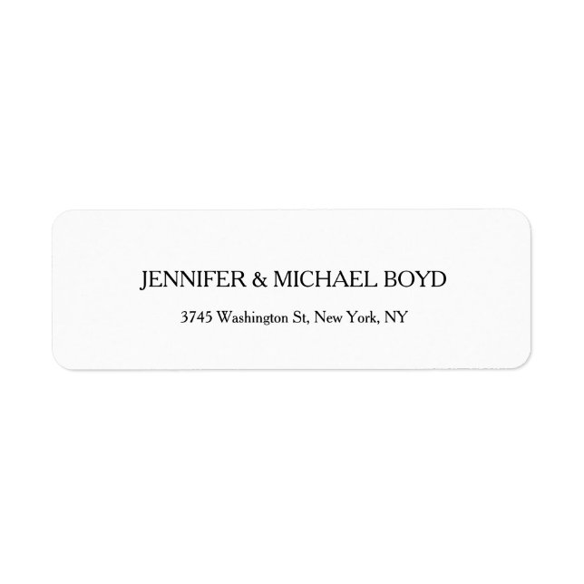 Klassischer Familienname in Schwarz und Weiß (Vorne)