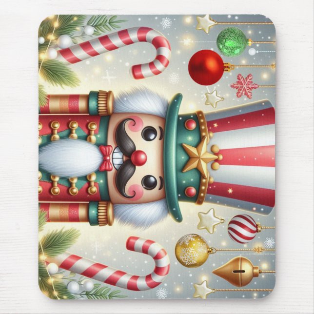 Klassischer, farbenfroher, wunderlicher Weihnachts Mousepad (Vorne)