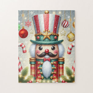 Klassischer, farbenfroher, wunderlicher Weihnachts Puzzle
