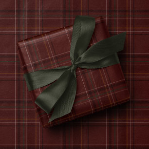 Klassischer Feiertags-Karostoff im stilvollen Maro Geschenkpapier