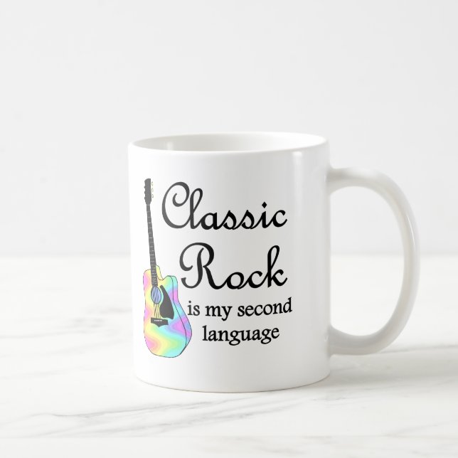 Klassischer Felsen ist meine zweite Sprache Kaffeetasse (Rechts)