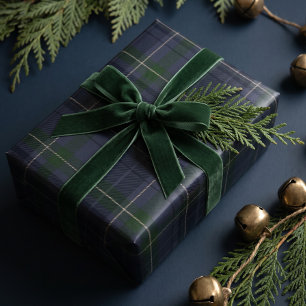 Klassischer Festlicher Navy Grün Weihnachten Tarta Geschenkpapier