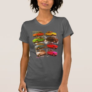 Klassischer Fiat 500 Technicolor T-Shirt