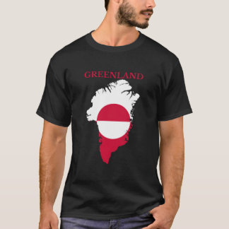 Klassischer Flaggencode der grönländischen Karte T-Shirt