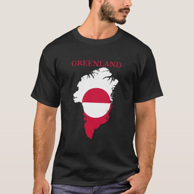 Klassischer Flaggencode der grönländischen Karte T-Shirt (Vorderseite)