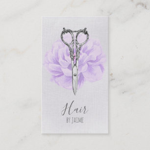 klassischer florale Schrift Friseur Friseurin Visitenkarte