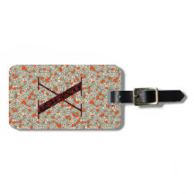 Klassischer floraler Mit Monogramm Buchstabe X grü