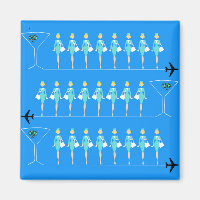 Klassischer Flug Attendant Magnet
