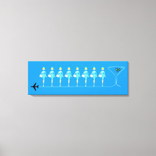 Klassischer Flug Attendant Stretched Canvas Print Leinwanddruck