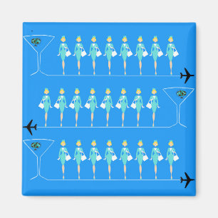 Klassischer Flugbegleiter Magnet