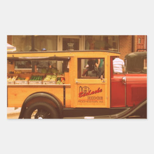 Klassischer Food Truck Rechteckiger Aufkleber